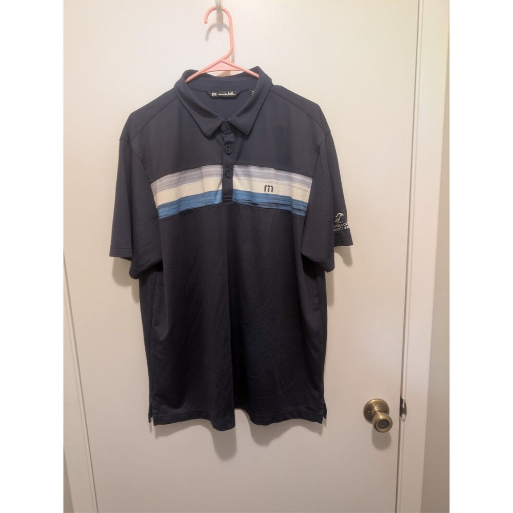 TravelSmith Men's XL Navy Golf Polo The Ocean Course Hammock Beach Resort